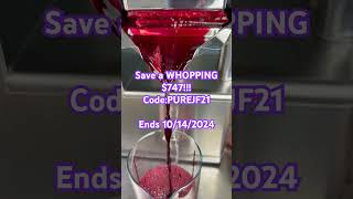 PURE Juicer SUPER SALE  Juice Shots purejuicer beetjuice juicerecipes anemia irondeficiency [upl. by Ginger]