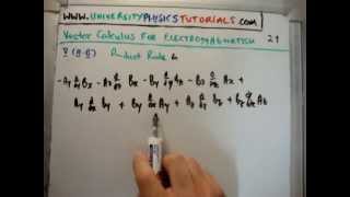 Vector Calculus for Electromagnetism 21  Vector Product Rule 6 [upl. by Bena]