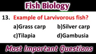 Fish Biology MCQs 1  20 Most Important Questions [upl. by Airamahs846]