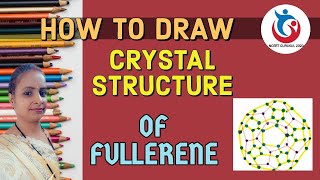 HOW TO DRAW CRYSTAL STRUCTURE OF FULLERENE very easy method [upl. by Sheila636]