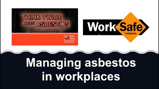 Managing asbestos in workplaces [upl. by Saiff]