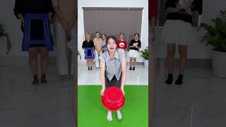 Juggling ping pong balls with objects at the company to receive prizes⚽shorts funny video [upl. by Pollak]