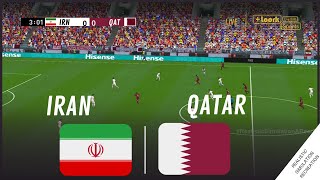 إيران  قطر  كأس آسيا قطر 2023  محاكاة ألعاب الفيديو [upl. by Novets]