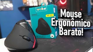 📺COMPREI UM MOUSE ORTOPÉDICO BARATO Mouse Óptico Vertical Ergonômico Sem Fio 24ghz  Review [upl. by Doro]