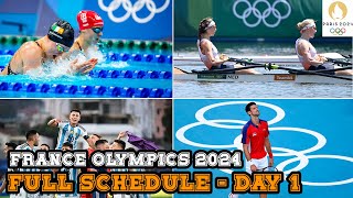 Paris Olympics 2024 Full Schedule on July 27  Day 1 Olympics Games [upl. by Viens25]