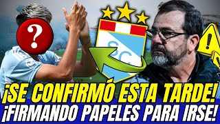 🔴💥¡ACABA DE CONFIRMAR ¡SALIDA ESTÁ ASEGURADA NO QUIERE CONTINUAR SPORTING CRISTAL HOY [upl. by Mcdermott]