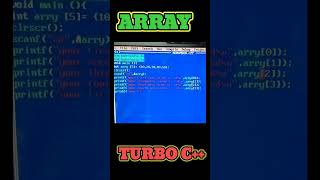 ARRAY  C LANGUAGE ARRAYS  C PROGRAMMING ARRAY  TURBO C  SNOW LIFE CODING coding array [upl. by Skcirdnek]