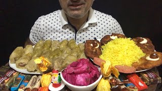 Azerbaijani Qazmaxli Plov amp Kelem Dolmasi  Sauerkraut amp New Year Candies 🍭  ASMR  MUKBANG [upl. by Rorrys]