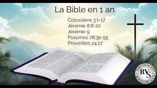 Bible en 1 an  Aujourdhui Lundi 07 octobre [upl. by Annayk]