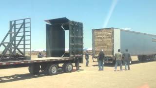 Load hay in van trailer Roadrunner Hay Squeeze [upl. by Nodal]