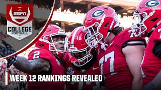 🚨 CFP RANKINGS REVEALED 🚨 Ohio State FALLS to No 2 Can Bama or Texas box out an undefeated team [upl. by Llerreg752]