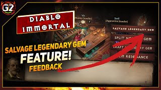 Legendary Gem Salvage Feature For TELLURIC PEARLS  Diablo Immortal [upl. by Giovanna326]