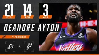 Deandre Ayton powers Suns to 13thstraight win vs Spurs 🌞 [upl. by Llecrup]