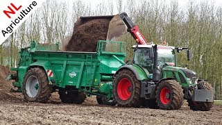 Mest strooien  Fendt 724  Tebbe  Blankespoor  2019 [upl. by Kcirddet]