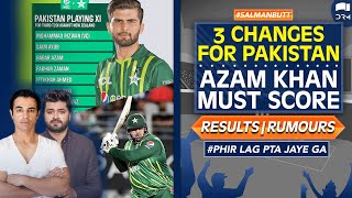 3 Changes For Pakistan  Azam Khan Must Score  Results  Rumours  Salman Butt [upl. by Mobley61]