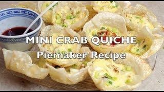 Mini Crab Quiche Piemaker Video Recipe cheekyricho [upl. by Korrie]