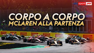 F1 a Monza Piastri subito al comando sorpassa Norris alla variante della Roggia  GP dItalia [upl. by Ahseyn793]