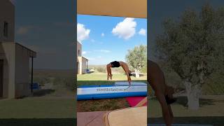 Flic flac flicflac acrobatics parkour toniwildfit workout fun gymnast airtrack mallorca [upl. by Dnesnwot]