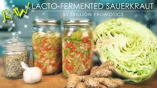 LACTO FERMENTED CABBAGE Raw Sauerkraut Beginner Friendly [upl. by Ahkihs205]