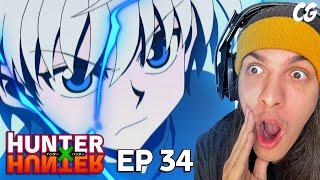 KILLUA VS RIEHLVELT  GON VS GIDO  React Hunter X Hunter EP 34 [upl. by Lovmilla118]