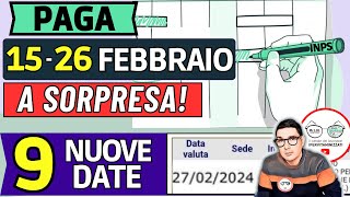 INPS PAGA 15  26 FEBBRAIO ⚡ NUOVI PAGAMENTI 2024 DATE ANTICIPI ➡ ADI AUU ISEE BONUS 800€ PENSIONI [upl. by Aitnahc166]