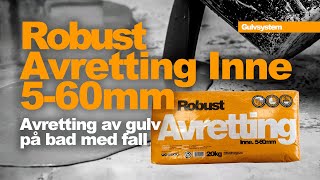 Robust Avretting Inne 5 60mm  Avretting av gulv på bad med fall [upl. by Yellah489]