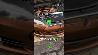 62Liter V8 Powered Tesla🦾 RichRebuilds shorts supercars [upl. by Vareck]