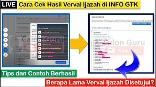 LIVE Cara Cek Hasil Verval Ijazah di INFO GTK 2023 dan Contoh Hasil Validasi Valid Menurut Sistem [upl. by Linehan]