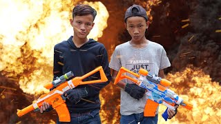 NERF WAR FREE FIRE IS REAL BATTLE 2 [upl. by Bettencourt847]