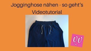 Jogginghose nähen  so gehts Videotutorial [upl. by Cirri]