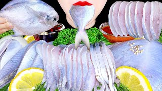 ASMR 병어회 CRUNCHY SOUND RAW BUTTER FISH ONION SEA GRAPES KOREAN SEAFOOD EATING SOUNDS MUKBANG 먹방 [upl. by Nibor794]