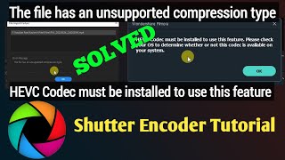 The File Has an Unsupported Compression Type Premiere Pro ErrorShutter Encoder Tutorial Bangla 2023 [upl. by Enitsua748]