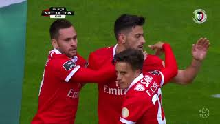 Goal  Golo Pizzi Benfica 10 Tondela Liga 1718 32 [upl. by Hayman]