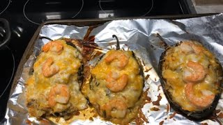 Whatscookin Collaboration Stuffed Shrimp Poblano Peppers [upl. by Aggri]