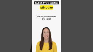 How to pronounce MINUTIAE correctly [upl. by Flosi]