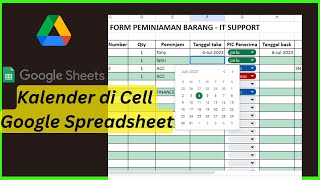 Cara memunculkan Kalender di Cell Google Sheet [upl. by Ainaled546]