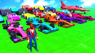 GTA V SPIDERMAN 2 POPPY PLAYTIME 3 THE AMAZING DIGITAL CIRCUS Join in Epic New Stunt Racing 🚲🏍️🚖🚒 [upl. by Remoh]