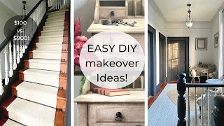 DIY Staircase and Hallway Makeover Chalk Paint Furniture with Glaze amp Wall painting tips amp tricks [upl. by Naivart466]