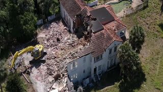 Oakland’s centuryold ‘Bin Laden’ mansion torn down [upl. by Prissy]