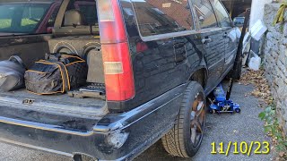 Worked on a 99 Volvo V70 R Replaced a rear caliper rear springs and hub centric issue  HOWR [upl. by Brandy]