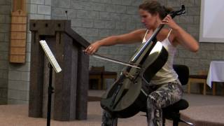 Josephine van Lier records Bach Cello Suite nr 5 Sarabande carbon fibre cello [upl. by Ahsieket]