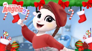 🤶💖 GRWM Holiday Edition NEW My Talking Angela 2 Gameplay [upl. by Alejandro]