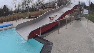 Winter Outdoors Water Slide at Therme Wien [upl. by Prior]