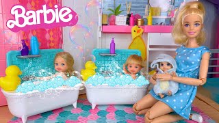 Barbie amp Ken Doll Family New Baby Bedtime Routine [upl. by Gerlac]