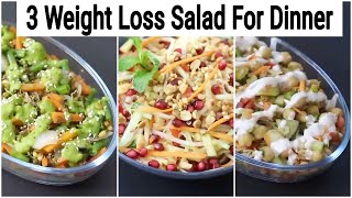 3 Healthy Weight Loss Salad Recipes For Dinner [upl. by Attayek]