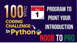 Day 1  100 Days Coding Challenge in Python  python programs anjaliluthra btech bca bsc cs [upl. by Llekim]