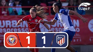 Resumen del FC Levante Las Planas vs Atlético de Madrid  Jornada 15  Liga F [upl. by Averell]