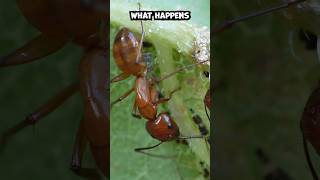 Aphids and Ants Up Close  Mutualism nature stem [upl. by Anirbes]