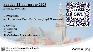 12112023 1000u ds AW van der Plas wijk Maranatha [upl. by Chelsae]