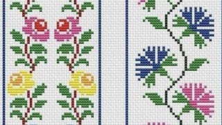 Very Beautiful and Simple Dosuti Design  Cross stitch  Tablecloth  Embroidery [upl. by Alethea469]